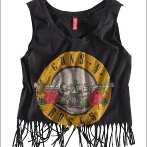 H&M • Guns and Roses tassel tank